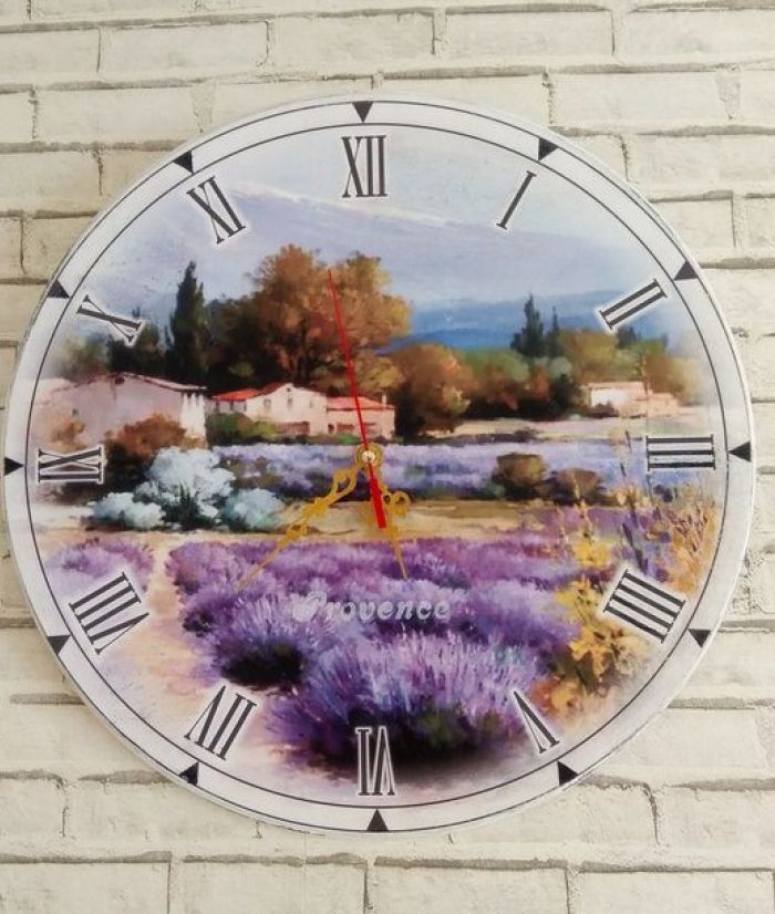 Часы настенные Поля Прованса | Подарки ручной работы | MasterLand