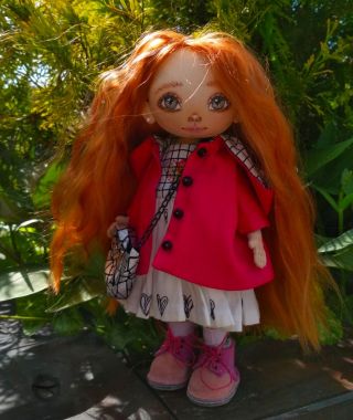Авторская кукла в красном пальто | Подарки ручной работы | MasterLand