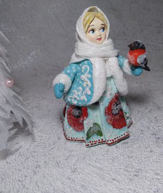Снегурочка.  Кукла из ваты  к Новому году. | Подарки ручной работы | MasterLand